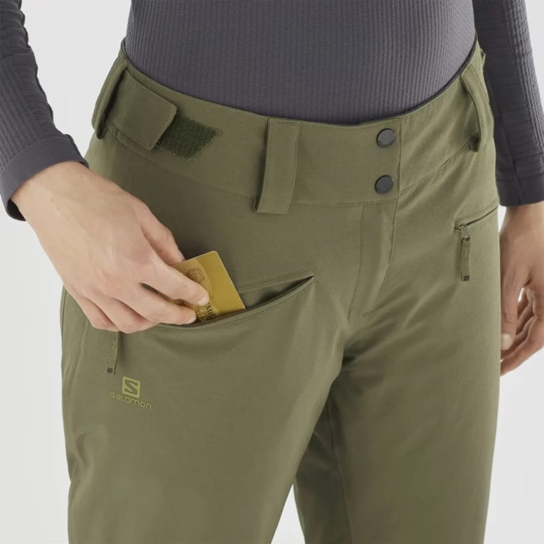 Pantalones De Esquí Salomon Edge Mujer Verde Oliva | MX XJNM423